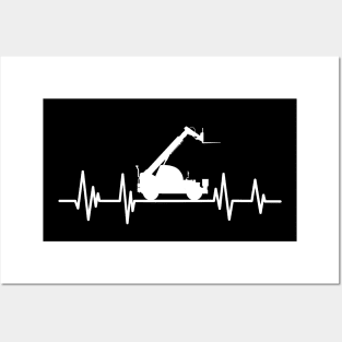 heartbeat Forklift Operator Birthday forklifter lover Posters and Art